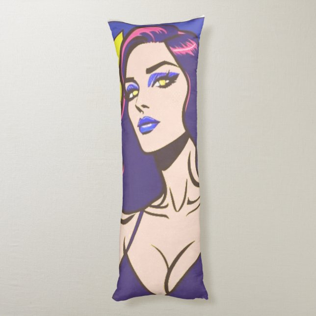 Coussins Longs Bande dessinée jolie femme Body Pillow (Dos (Vertical))