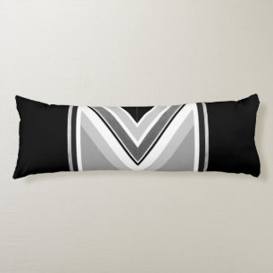 Coussins Longs Bande grise noire diagonale
