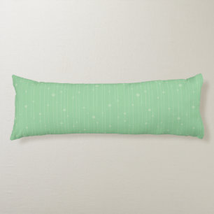 Coussins Longs Bandes simples et points vert menthe moderne