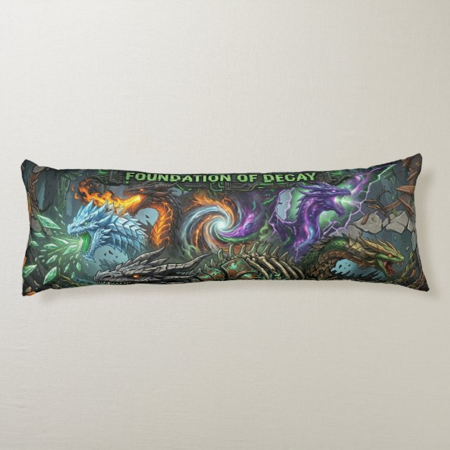 Coussins Longs Bannière de dragon mort-vivant de la Fondation de  (Dos)