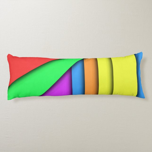 Coussins Longs Barres de couleur (Dos)