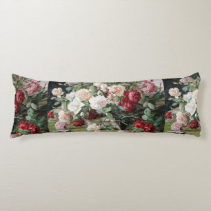 Coussins Longs Beau motif floral avec Roses et Foliage