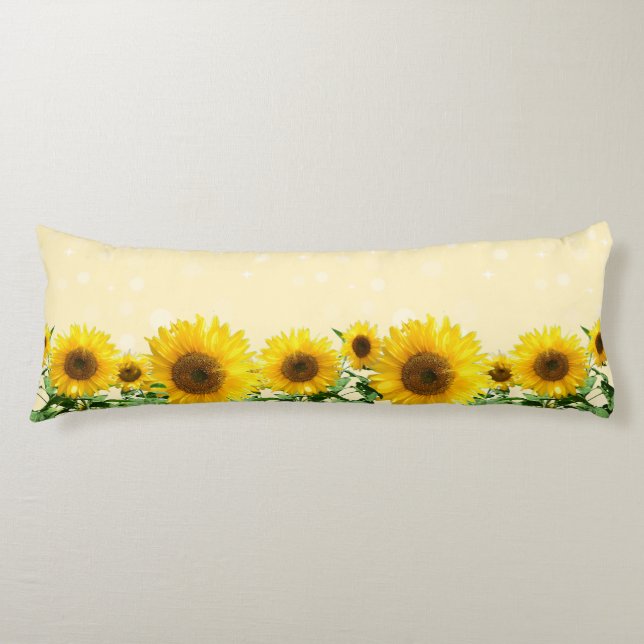 Coussins Longs Beau Soleil Oreiller Corporel Fleurs (Devant)
