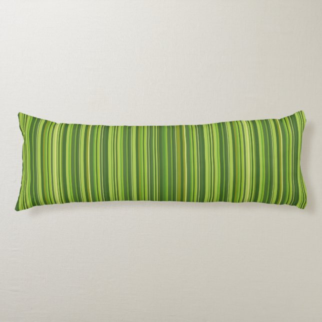 Coussins Longs Beaucoup de bandes multicolores en vert (Devant)