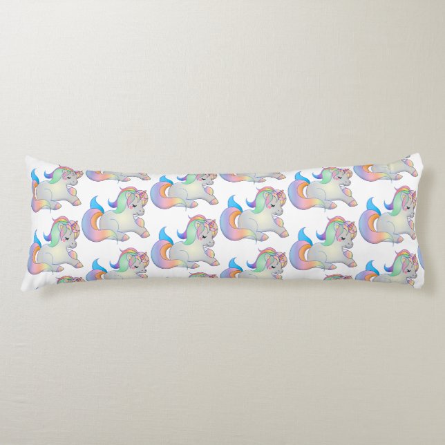 Coussins Longs Bébé mignon Unicorn Pastel Literie (Devant)