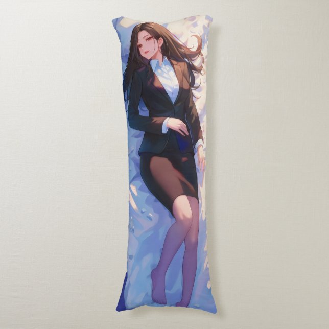 Coussins Longs Belle femme d'affaires Anime (Devant (Vertical))