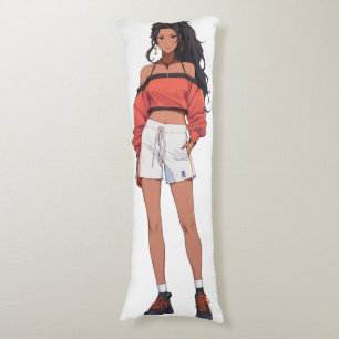 Coussins Longs Belle fille Sport Anime