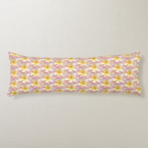 Coussins Longs Belles fleurs de frangipanier plumeria pastel