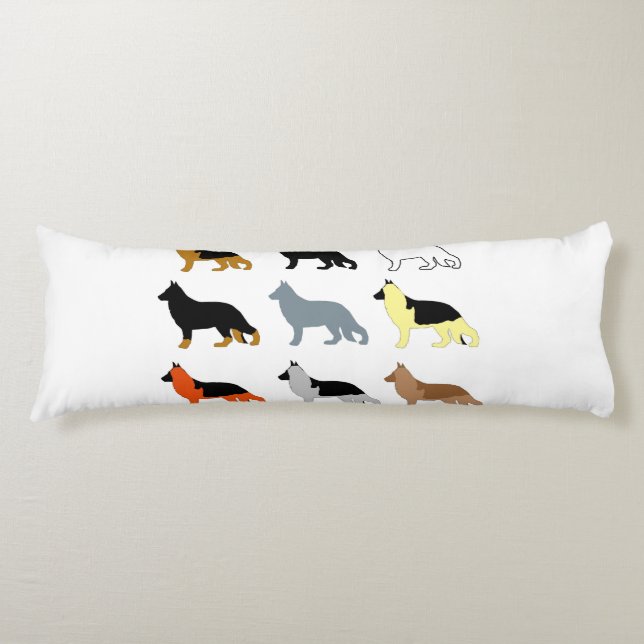 Coussins Longs berger allemand toutes les couleurs silos (Devant)