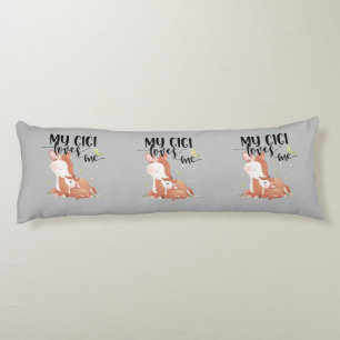 Coussins Longs Biche de la forêt et faon Mon Gigi m'aime
