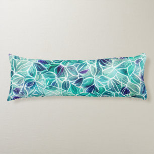 Coussins Longs Bijoux Blues Motif feuille
