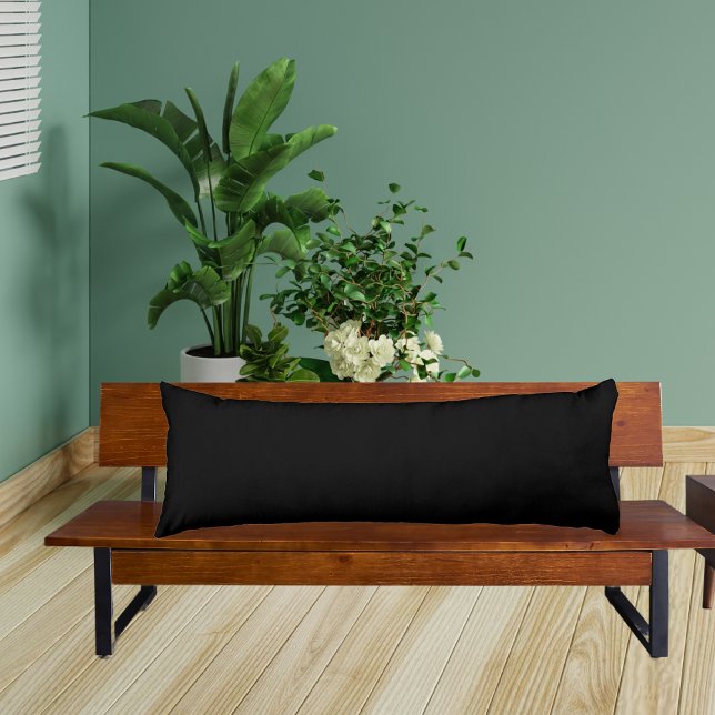 Coussins Longs Black solid color pillow (Créateur téléchargé)