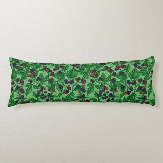 Coussins Longs Blackberry en vert (Devant)