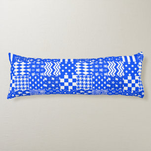 Coussins Longs Bleu Blanc Mixte Motif Conception