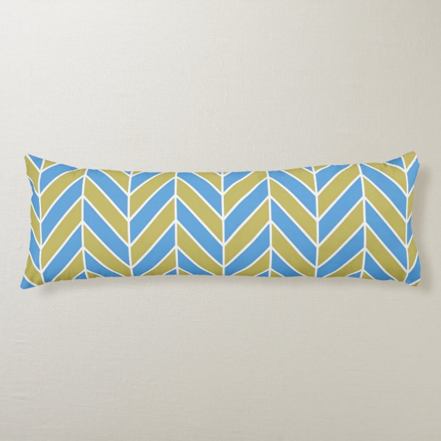 Coussins Longs Bleu Et Arbre D'Or (Devant)