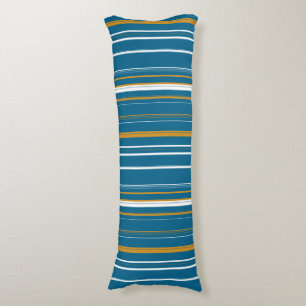 Coussins Longs Bleu jaune et blanc