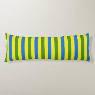 Coussins Longs Bleu vert et jaune