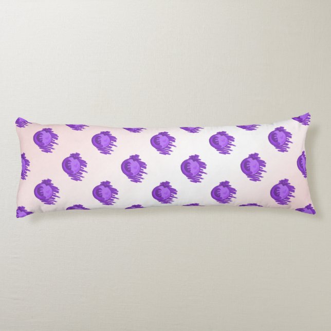 Coussins Longs Bleuets et crème Motif de fruits (Dos)