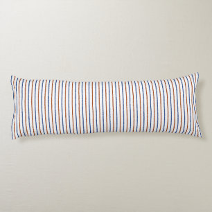 Coussins Longs Bleus Brown et marine avec lignes inégales