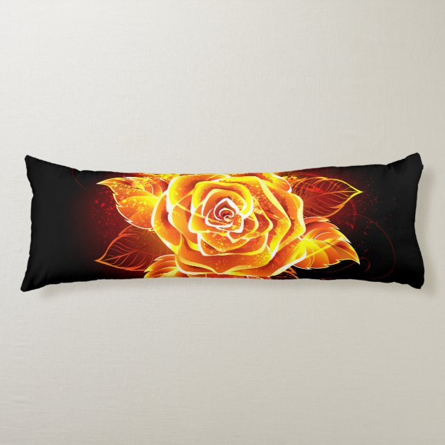 Coussins Longs Blooming Fire Rose (Devant)