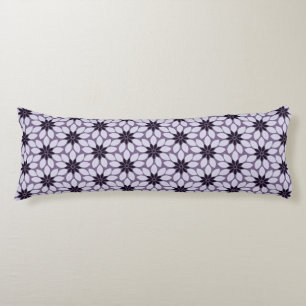 Coussins Longs Bloquer l'impression Fleurs carrelées violet