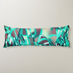 Coussins Longs Blue or cyan streaks on red, drizzled image