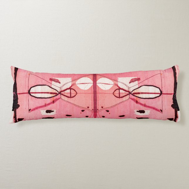 Coussins Longs Blush Kilim : Art du patrimoine marocain rose (Devant)