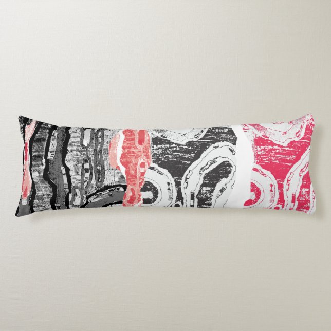 Coussins Longs Body Pillow – Friction Lands Abstract Design (Devant)