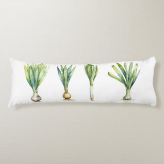 Coussins Longs Body Pillow with Spring Onion Illustration
