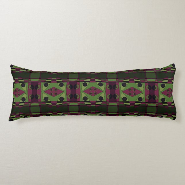 Coussins Longs Bohème Chintz 81 Dusty Magenta Green (Devant)