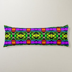 Coussins Longs Bohemian Chintz 124 Rainbow Black