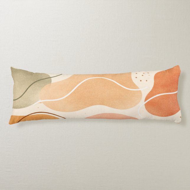 Coussins Longs Boho Abstract Organic Body Pillow - Earthy  (Devant)