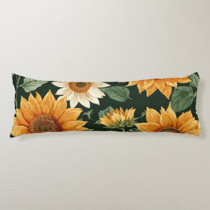 Coussins Longs Boho Terracotta Vintage Motif tournesol