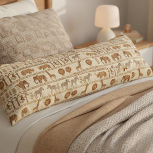 Coussins Longs Bordure Tribale Décorative Safari ID1243