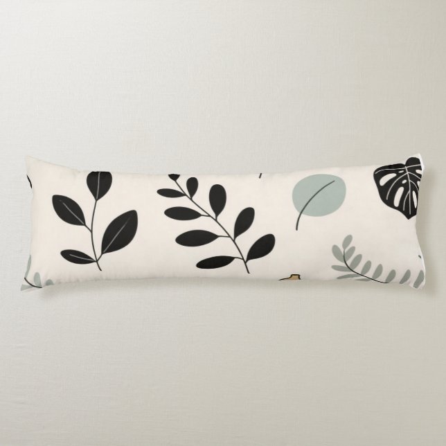 Coussins Longs Botanica Calme - Lame d'art Leaf Jeter l'oreiller (Devant)
