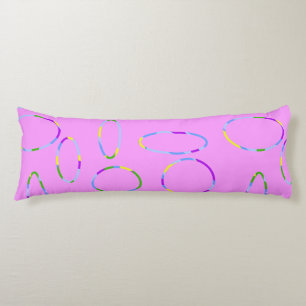 Coussins Longs Boucles modernes sur Oreiller de corps magenta ros