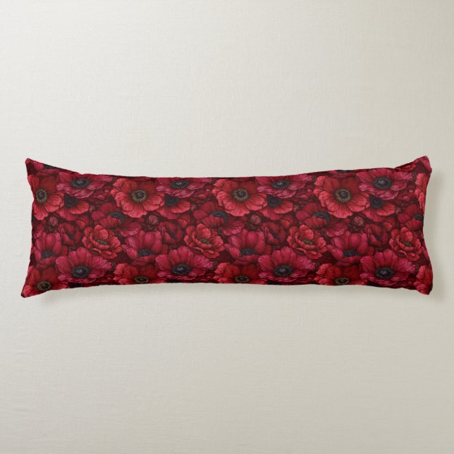 Coussins Longs Bouquet d'anémones Maternité unique et stylée (Devant)