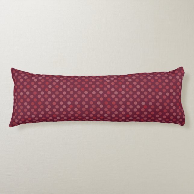 Coussins Longs Bourgogne, rose, rouge et pois de baie (Devant)