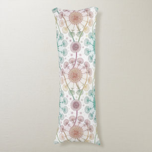 Coussins Longs Brise de Dandelion Whimsical - Pastel Botanique