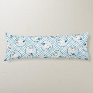 Coussins Longs Bull Terrier Peinture Blanc Anglais mignon Chien A