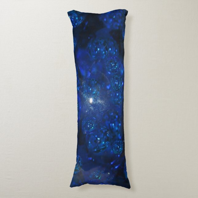 Coussins Longs Bulles en verre bleu tombé (Devant (Vertical))