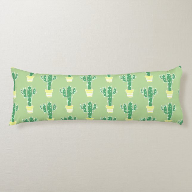 Coussins Longs Cactus mignons Motif Cactus pointillés (Devant)