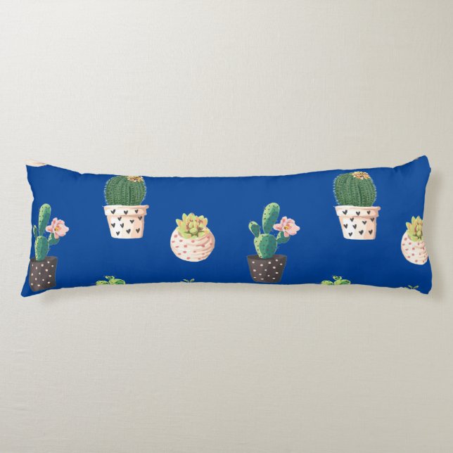 Coussins Longs Cactus Succulents à Dessrt Vert dans les pots (Devant)