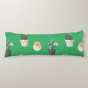 Coussins Longs Cactus Succulents à Dessrt Vert dans les pots