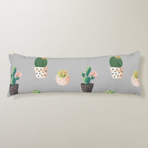 Coussins Longs Cactus Succulents à Dessrt Vert dans les pots