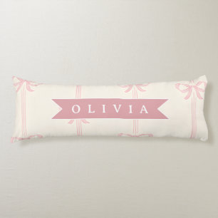Coussins Longs Cadeau Nom Arc Rose Personnalisé Élégant Coquet