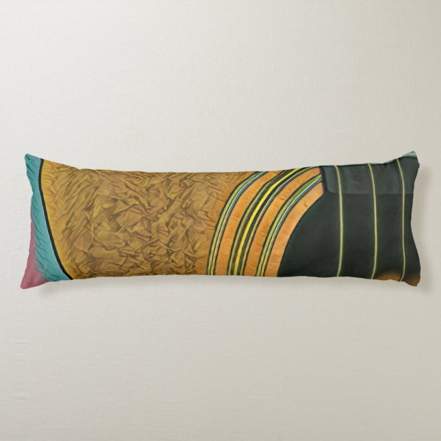 Coussins Longs Cadeau pour musicien guitariste (Devant)