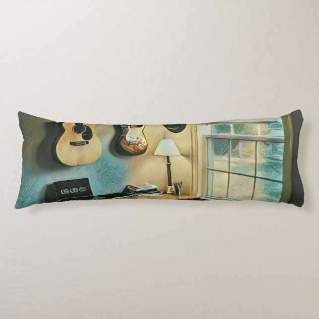 Coussins Longs Cadeaux de guitare pour petite amie (Devant)
