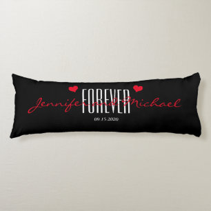 Coussins Longs Cadeaux de mariage monogramme personnel