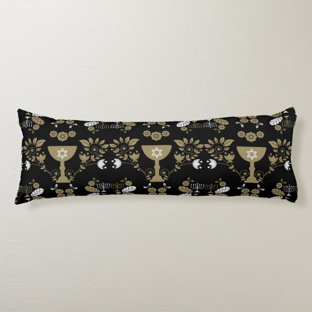 Coussins Longs Cadeaux juifs traditionnels pour Shabbat (Devant)